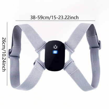 Smart Posture Corrector with Vibration Alert, Wireless Rechargeable Posture Trainer & Back Support Belt for Men Women