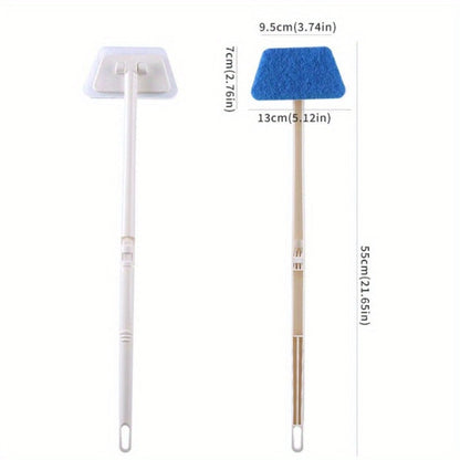 Cleaning Brush Set 16pcs All-Purpose Deep Clean System | 2-in-1 Bath Scrubber & Window Squeegee with 22" Extendable Handle | 90° Rotating