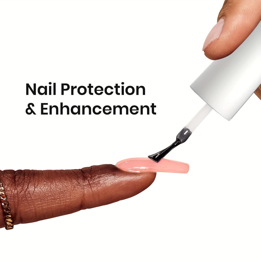 Builder Gel Nail Kit 5-in-1 Clear Nail Extension Gel Set – Primer Brush Repair Gel Nail Strengthening Overlay Kit 0.51oz
