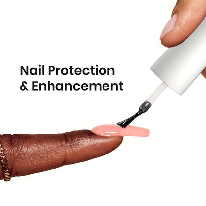 Builder Gel Nail Kit 5-in-1 Clear Nail Extension Gel Set – Primer Brush Repair Gel Nail Strengthening Overlay Kit 0.51oz