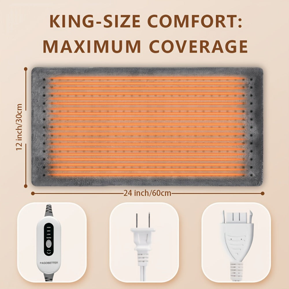 Heating Pad for Back & Neck Pain, Ultra Flannel, Fast Heating, Dry & Moist Heat, Auto Shut-Off