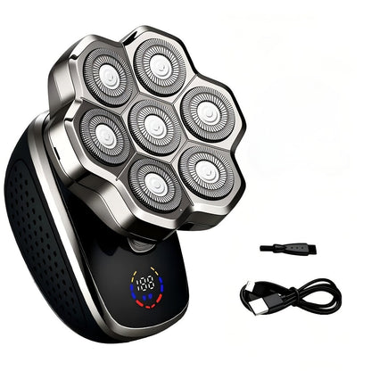 Electric Shaver 5-in-1 Bald-Head Grooming Tool with 7D or 9D Floating Heads and Magnetic Blade Options