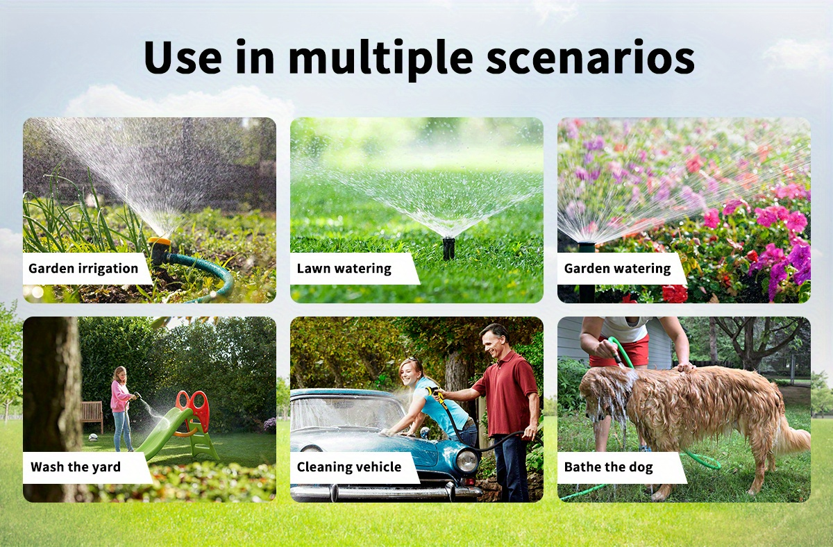 3-Zone Sprinkler Timer with Auto/Manual/Rain Delay Modes, Programmable Garden Hose Irrigation Controller