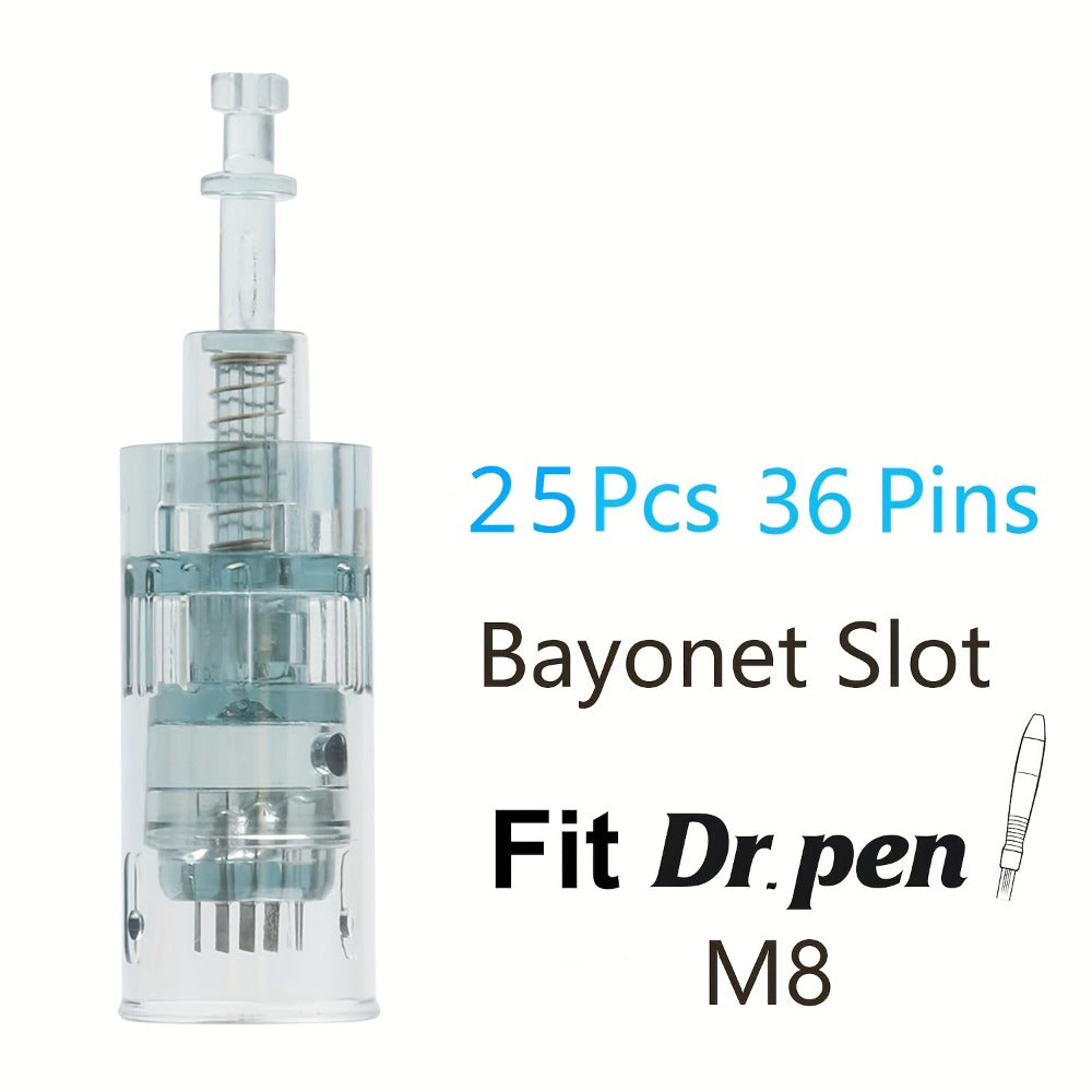 Dr. Pen M8 Replacement Cartridges 25Pcs - 16/36 Pins & Round Nano for Entryways, Bedrooms and Living Spaces