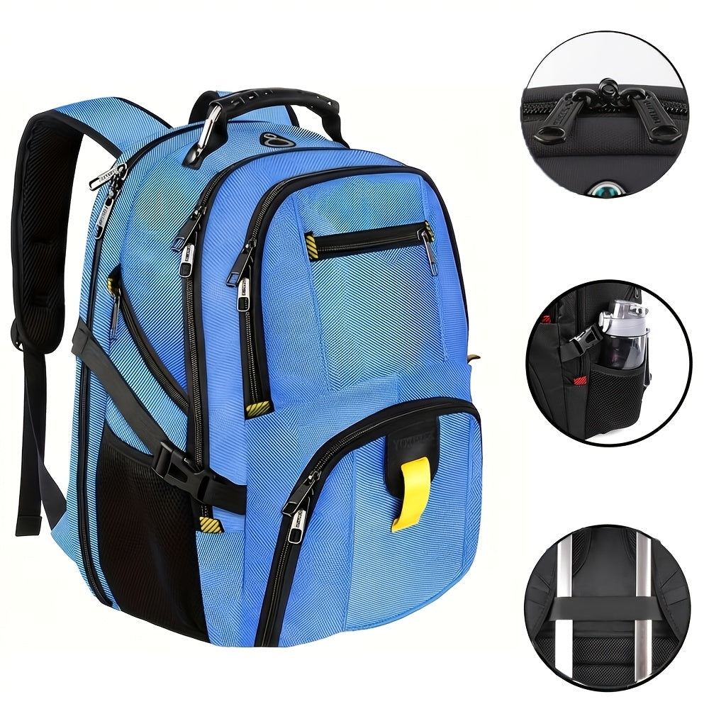 Large Laptop Backpack 50L – Fits 17 Inch Computer, Airline Approved Carry On, 3-Compartment Travel & College Backpack for Men Women | 8