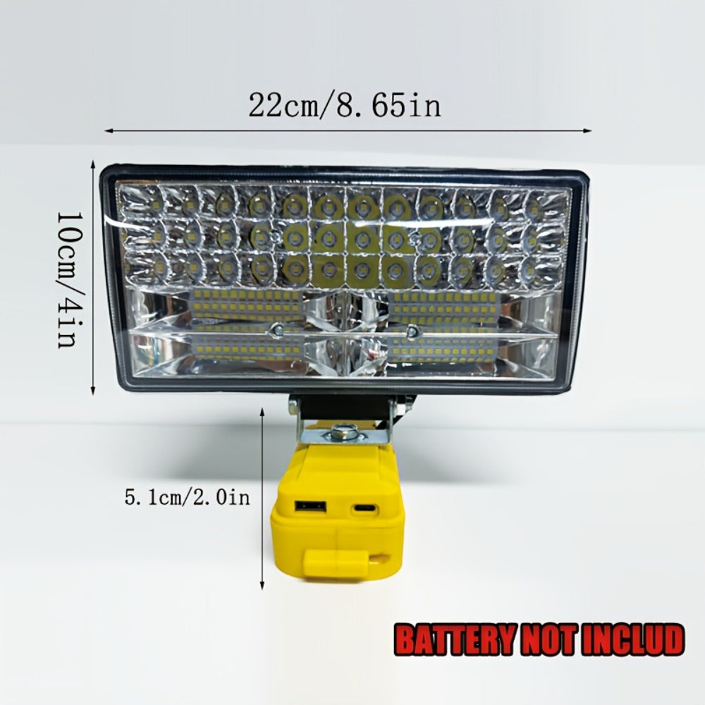 LED Work Light Compatible with DeWalt 20V Battery - 18W/84W Adjustable Floodlight for Entryways, Bedrooms and Living Spaces