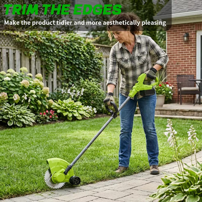 Cordless Lawn Mower 3-in-1, Trimmer Edger Small Yard Patio Garden for Garden, Patio and Yard Use