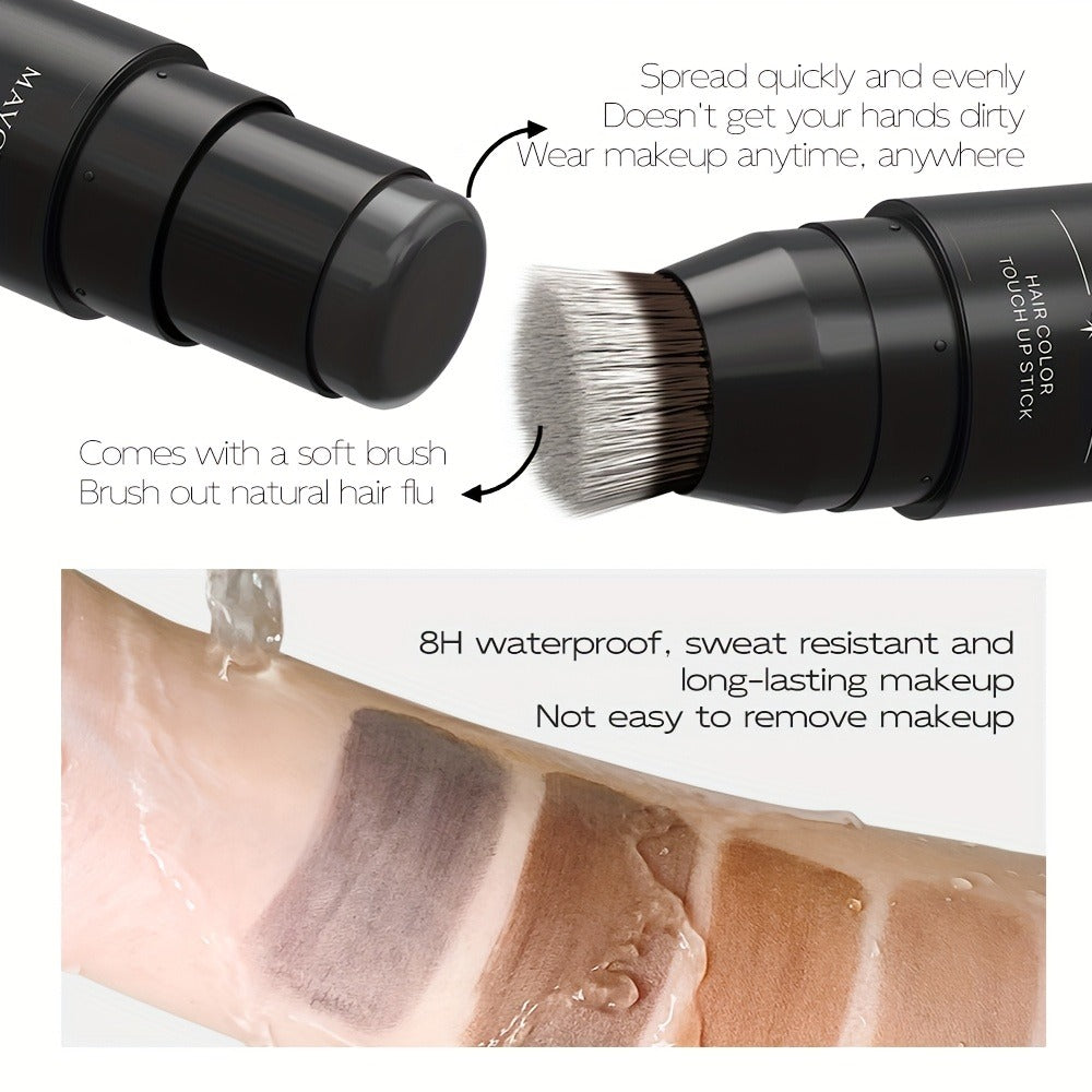 Root Touch-Up Hair Color Pen with Brush Applicator, Instant Gray & White Hair Coverage, Plant Squalane Nourishing Formula
