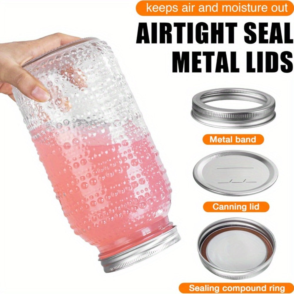 Mason Jars 64oz Wide Mouth with Lids 3 Pack Large Glass Canning Jars Airtight for Food for Home Cooking, Dining and Outdoor Meals