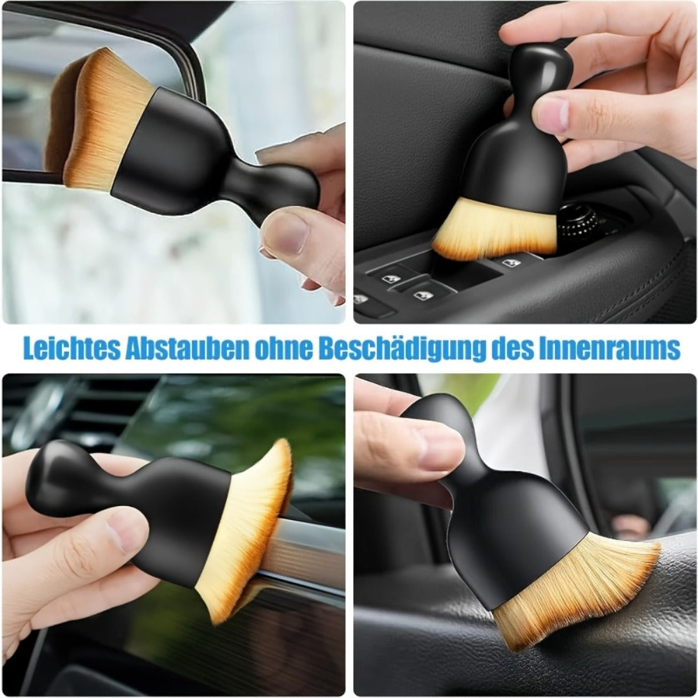 11-Piece Car Cleaning Kit with Microfiber Wash Mitts, Tire Brushes, Applicator Pads and Gray Storage Bag