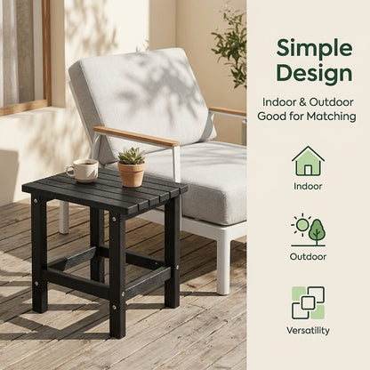 Outdoor Side Table, Poly Lumber Adirondack Side Table 19.68in Oversized Outdoor Weather shown in the main product view