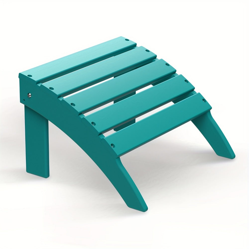 19.7-Inch HDPE Outdoor Ottoman with Footrest and Multiple Color Options for Patio detail image - detail view 15