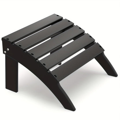 19.7-Inch HDPE Outdoor Ottoman with Footrest and Multiple Color Options for Patio detail image - detail view 16