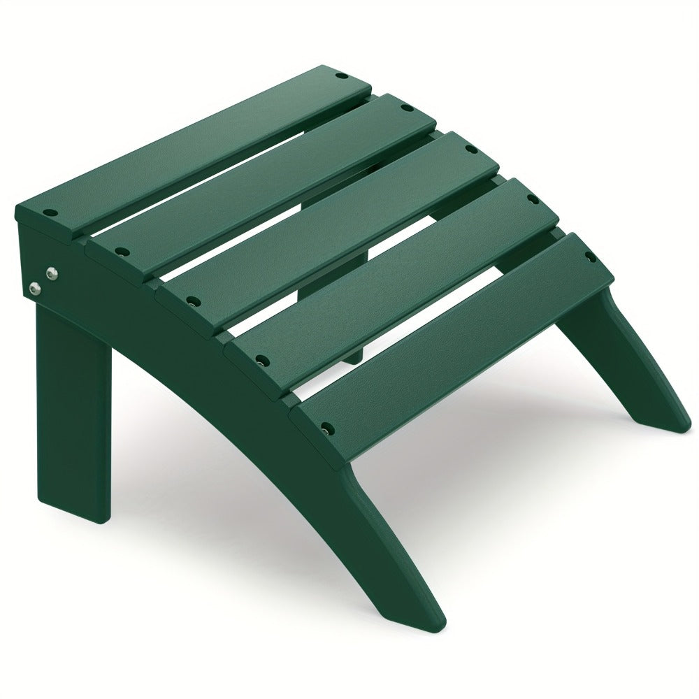 19.7-Inch HDPE Outdoor Ottoman with Footrest and Multiple Color Options for Patio detail image - detail view 18