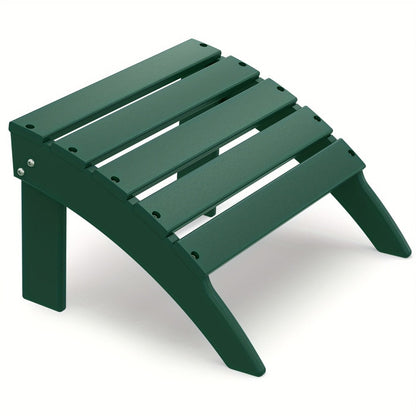 19.7-Inch HDPE Outdoor Ottoman with Footrest and Multiple Color Options for Patio detail image - detail view 18
