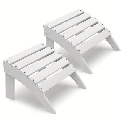 19.7-Inch HDPE Outdoor Ottoman with Footrest and Multiple Color Options for Patio detail image - detail view 20