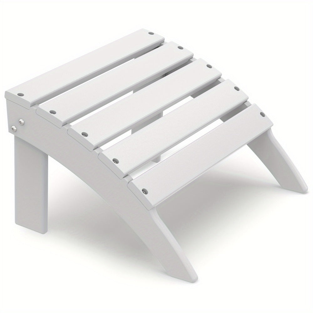 19.7-Inch HDPE Outdoor Ottoman with Footrest and Multiple Color Options for Patio detail image - detail view 21