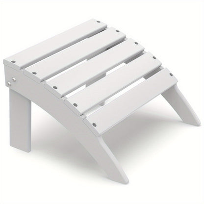 19.7-Inch HDPE Outdoor Ottoman with Footrest and Multiple Color Options for Patio detail image - detail view 21
