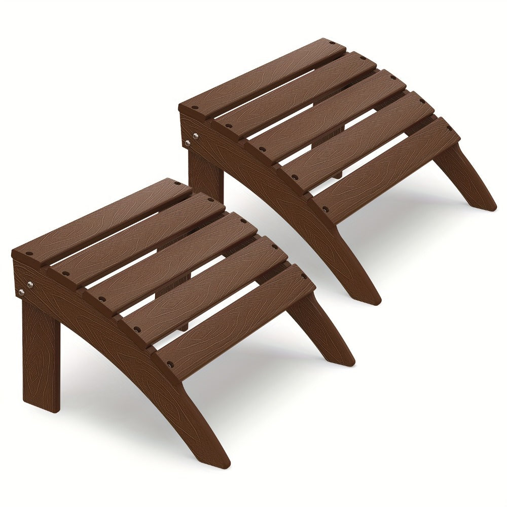19.7-Inch HDPE Outdoor Ottoman with Footrest and Multiple Color Options for Patio detail image - detail view 23