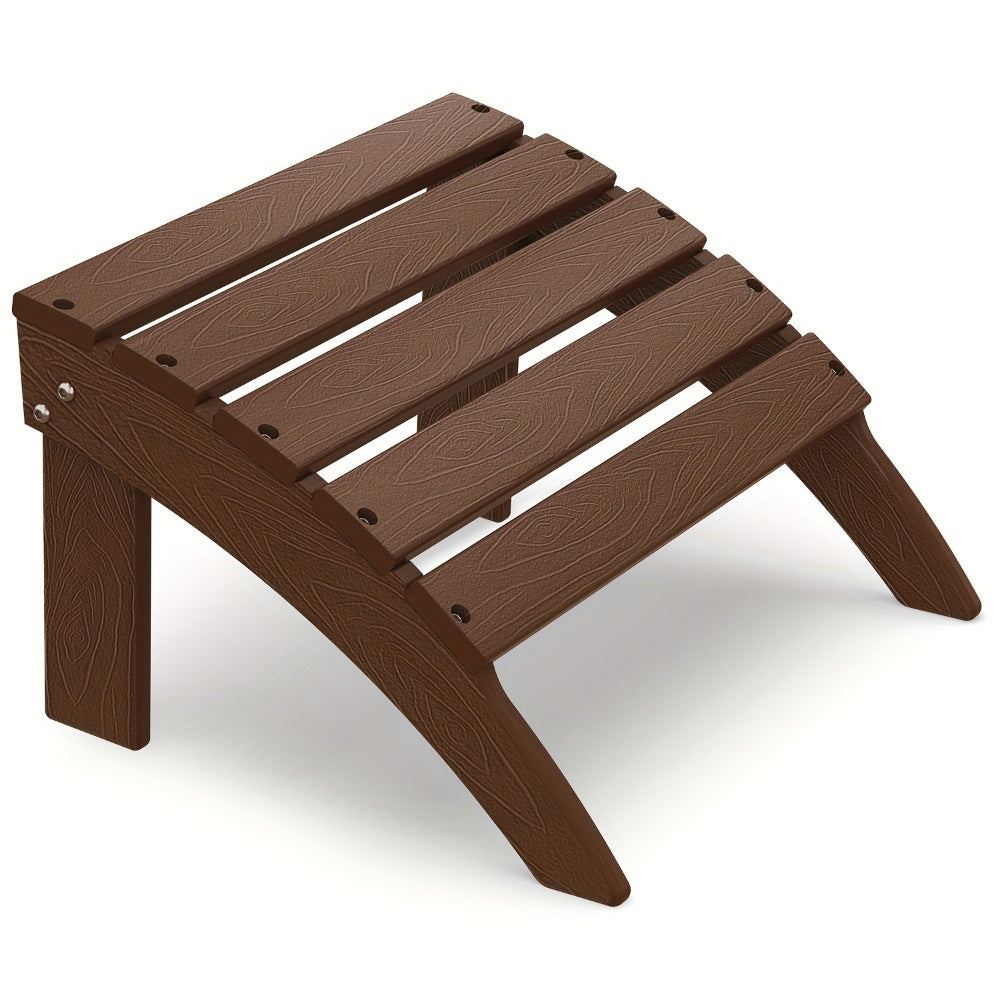 19.7-Inch HDPE Outdoor Ottoman with Footrest and Multiple Color Options for Patio detail image - detail view 24