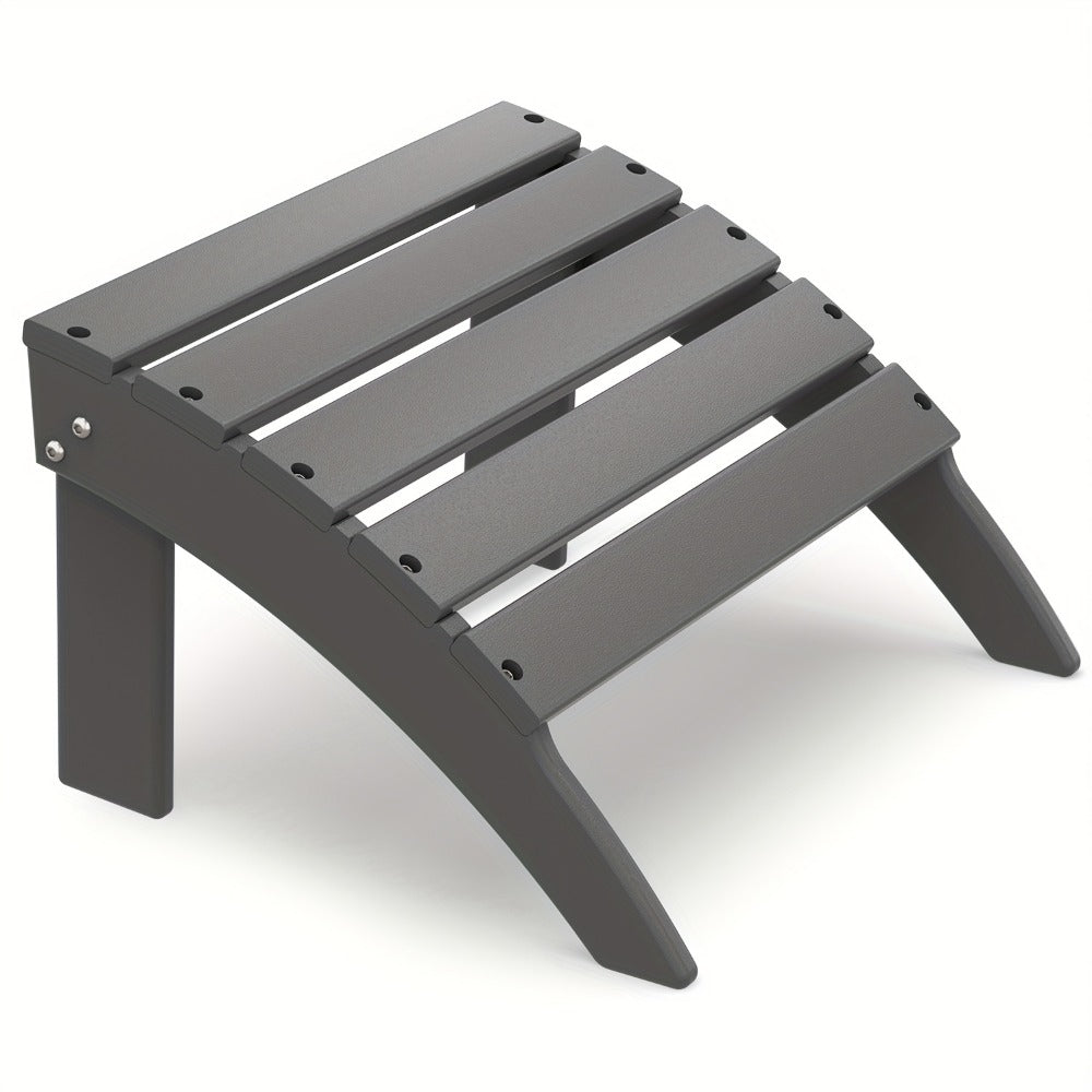 19.7-Inch HDPE Outdoor Ottoman with Footrest and Multiple Color Options for Patio detail image - detail view 5