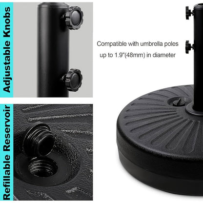 19-Inch Heavy-Duty Umbrella Base for Outdoor Shade and Protection in Patio detail image - detail view 10