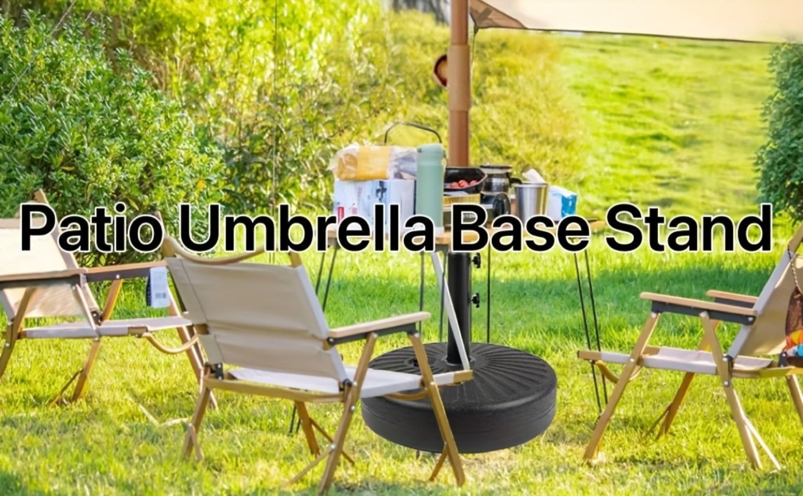 19-Inch Heavy-Duty Umbrella Base for Outdoor Shade and Protection in Patio detail image - detail view 12