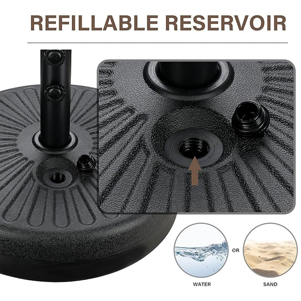 19-Inch Heavy-Duty Umbrella Base for Outdoor Shade and Protection in Patio detail image - detail view 6