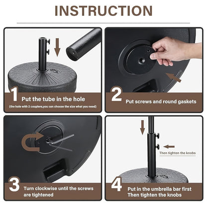 19-Inch Heavy-Duty Umbrella Base for Outdoor Shade and Protection in Patio detail image - detail view 7