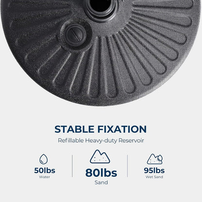19-Inch Heavy-Duty Umbrella Base for Outdoor Shade and Protection in Patio detail image - detail view 8
