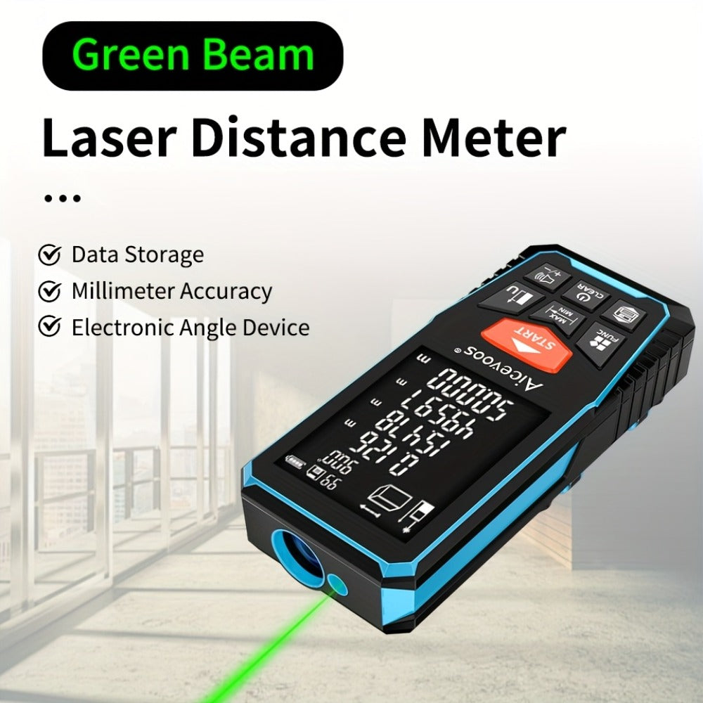 Laser Distance Meter Green Beam Digital Rangefinder 50M 70M 100M 120M Laser Tape Measure for Entryways, Bedrooms and Living Spaces