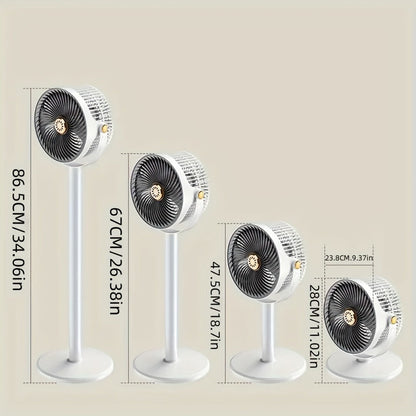 RV Fan 5-in-1 USB Rechargeable 4000mAh Battery 5-Speed Type-C Charging Port Portable Room Fan for Entryways, Bedrooms and Living Spaces