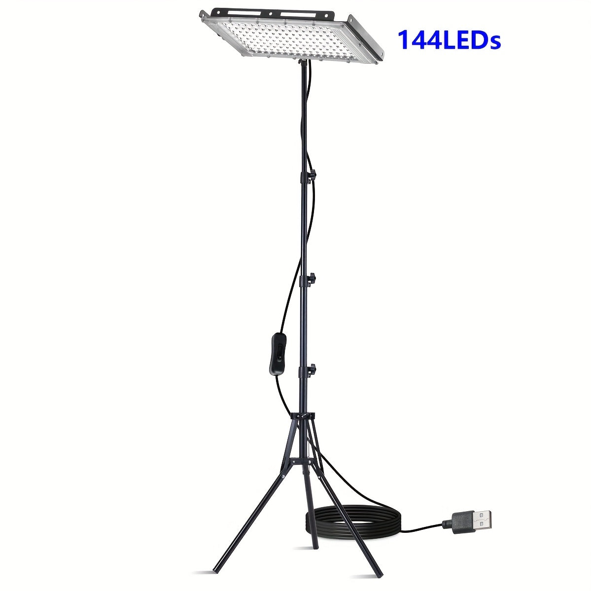LED Work Light USB Powered 6000K Super Bright, Adjustable Height & Angle Bracket Lamp for Construction Site