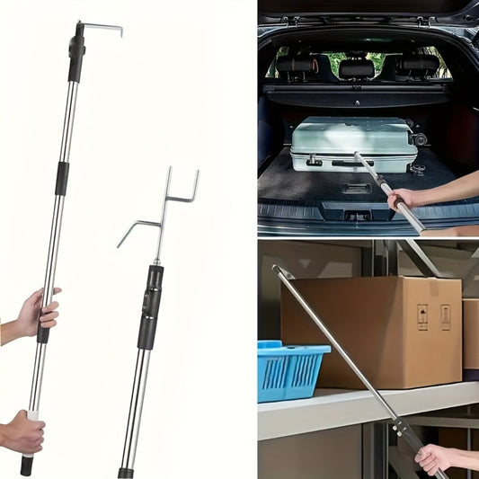 Telescopic Truck Grab Bar Set Stainless Steel Adjustable Length Anti-Slip Grips 59 Inch for Pickups Trucks Trailers Warehouses Construction