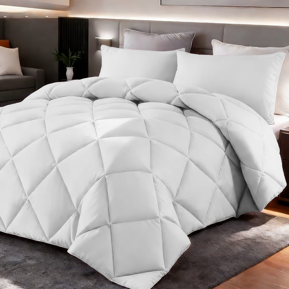 Comforter Set 2-3 Piece Rhombus Grid Luxury – Soft Lightweight Breathable Oversized Bedding Set with Pillowcases
