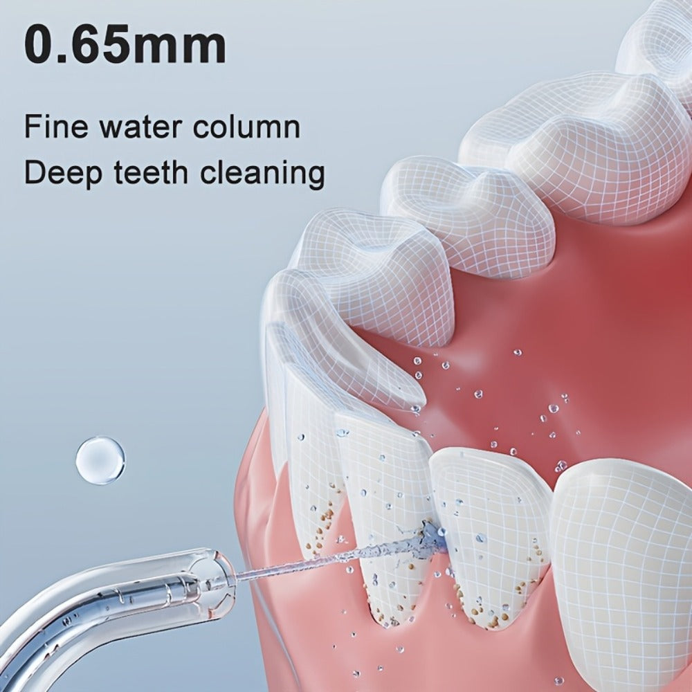 Water Flosser Portable Oral Irrigator with Three Modes, 360-Degree Rotating Nozzle, Four Tips and Three Package Options