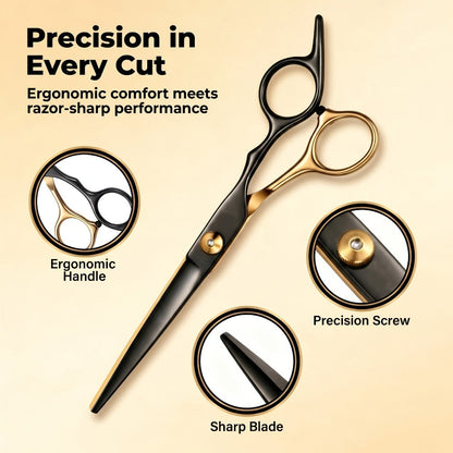 Hair Cutting Scissors Kit 13 Piece – Professional Barber Shears Set with Thinning Shears, Blending Scissors & Accessories