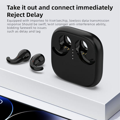 Semi-In-Ear Wireless Headphones 360-Degree Stereo Surround Sound, Black Tech Design High-Fidelity Audio