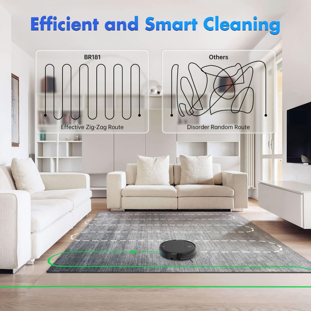 Robot Vacuum Cleaner 5000Pa 3-in-1 Sweep Vacuum Mop with Auto Charging App Voice Control for Entryways, Bedrooms and Living Spaces