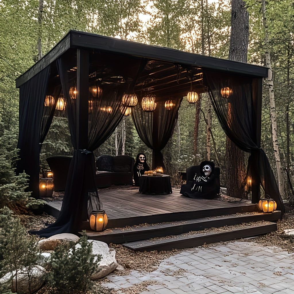 Outdoor Curtains | Sheer Mesh Rod Pocket Patio Gazebo Porch Wedding