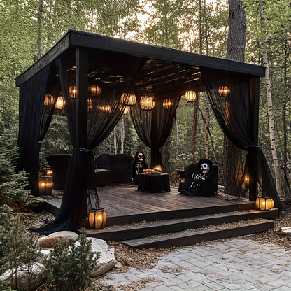 Outdoor Curtains | Sheer Mesh Rod Pocket Patio Gazebo Porch Wedding