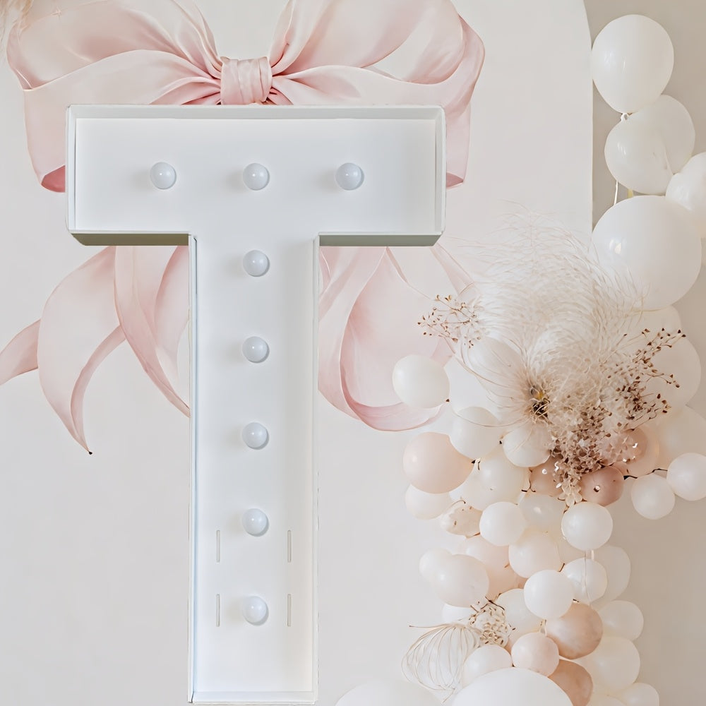 Marquee Letter Lights 3ft LED Light Up Letters for Weddings, Proposals & Celebrations – Cool White Lighted KT Board DIY Display Frame