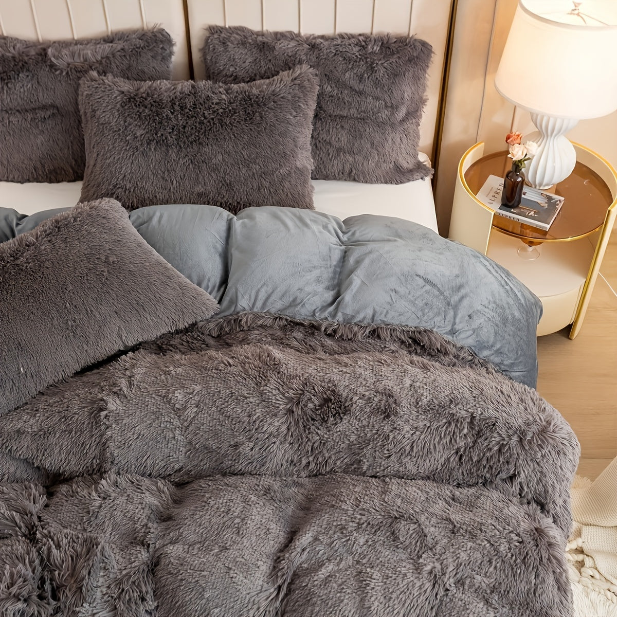 Plush Duvet Cover 100% Polyester Soft Warm Zipper Closure Cozy Bedroom Bedding Twin Full Queen King Solid Tie Dye 14 Colors for Bedroom