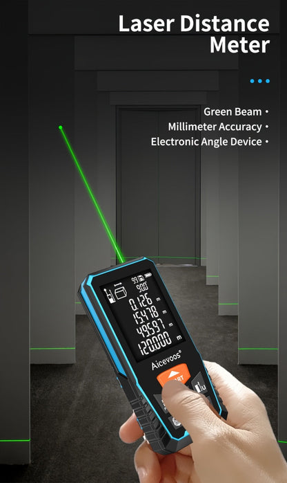 Laser Distance Meter Green Beam Digital Rangefinder 50M 70M 100M 120M Laser Tape Measure for Entryways, Bedrooms and Living Spaces