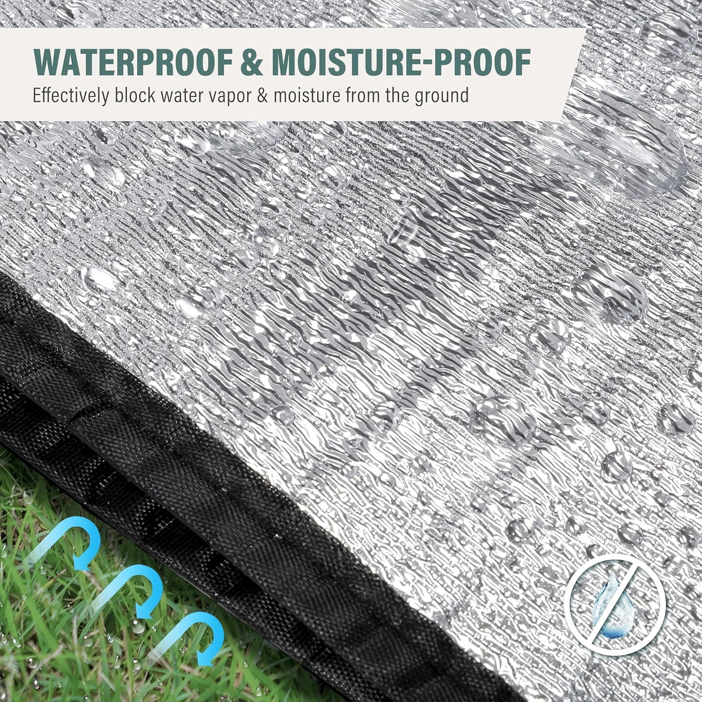 Insulated Camping Mat 2-Pack Aluminum Foil EPE Foam Foldable Moisture-Proof Outdoor Picnic Mat 78x39in – Portable Lightweight All-Season