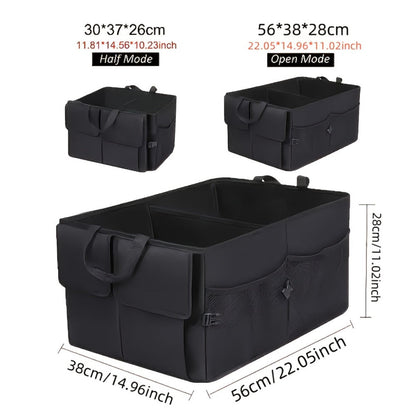 Foldable Car Trunk Organizer – Large Capacity Multi-Compartment Storage Box for Cars, Trucks & SUVs, Ultra-Durable Collapsible Cargo