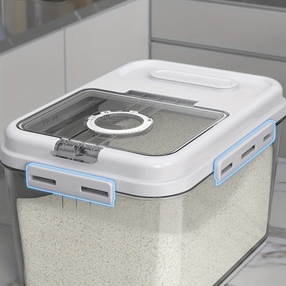 Food Storage Containers PET Rice Canister with Flip-Top Buckle Lid in 2.06- or 2.85-Gallon Sizes