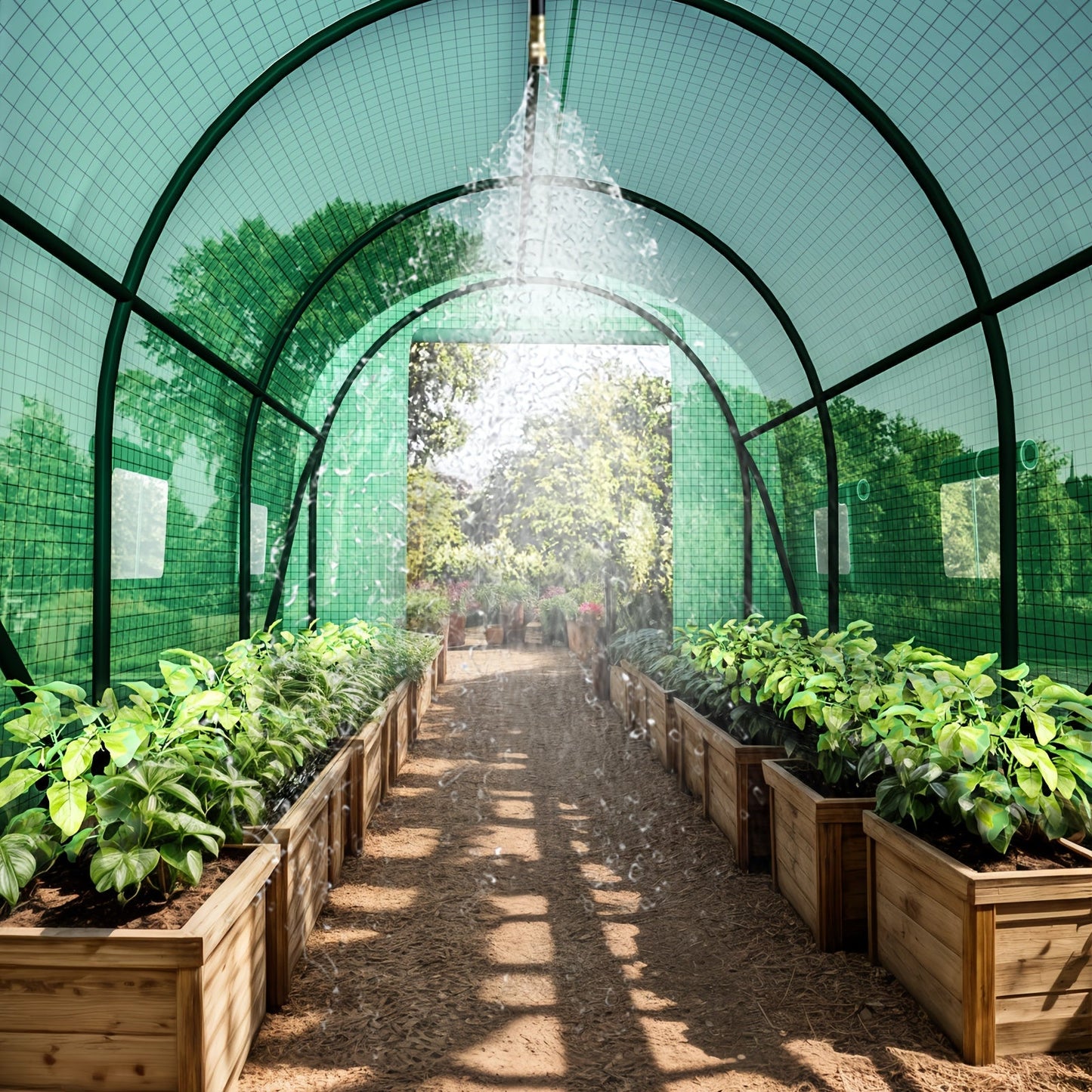 Greenhouse with Watering System for Garden, Patio and Yard Use, with the Listed Configuration