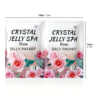 Foot Soak for Dry Cracked Feet Jelly Spa Bubble Bath Salt – Moisturizing Exfoliating Foot Care Treatment, Honey Lavender Lemon & Rose