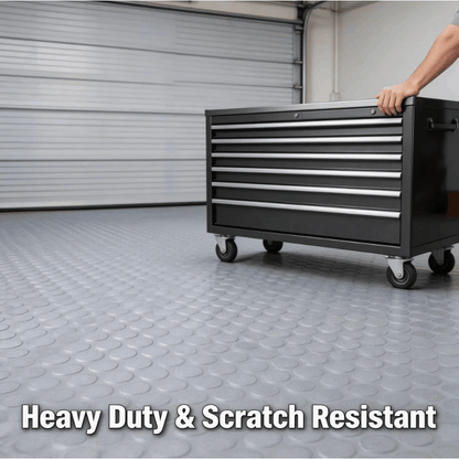 Garage Floor Mat Roll 7x16 FT Heavy Duty PVC Flooring for Parking, Waterproof Under-Car Protector for RV Trailer Workshop